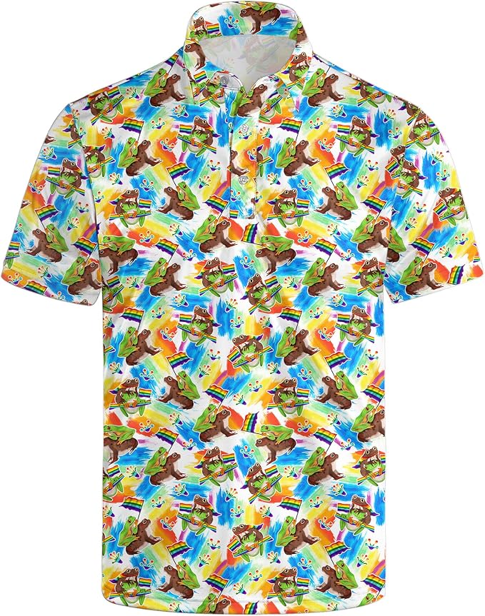 Polo Shirts for Men Moisture Wicking Mens Polo Shirts Patriotic Shirts for Men