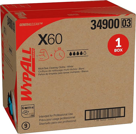 WypAll GeneralClean X60 Multi-Task Cleaning Cloths, 6 x 150 Towels (34900)
