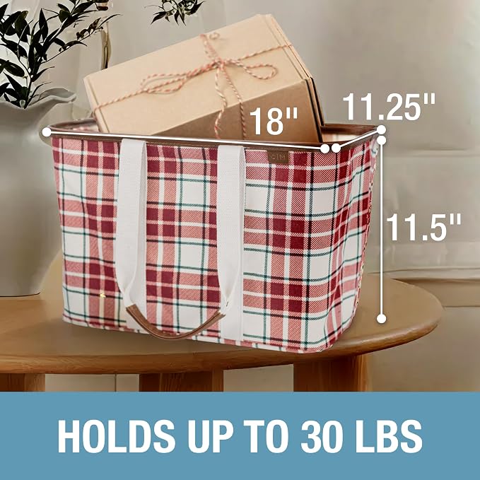CleverMade LUXE Collapsible Tote Bag, 30L