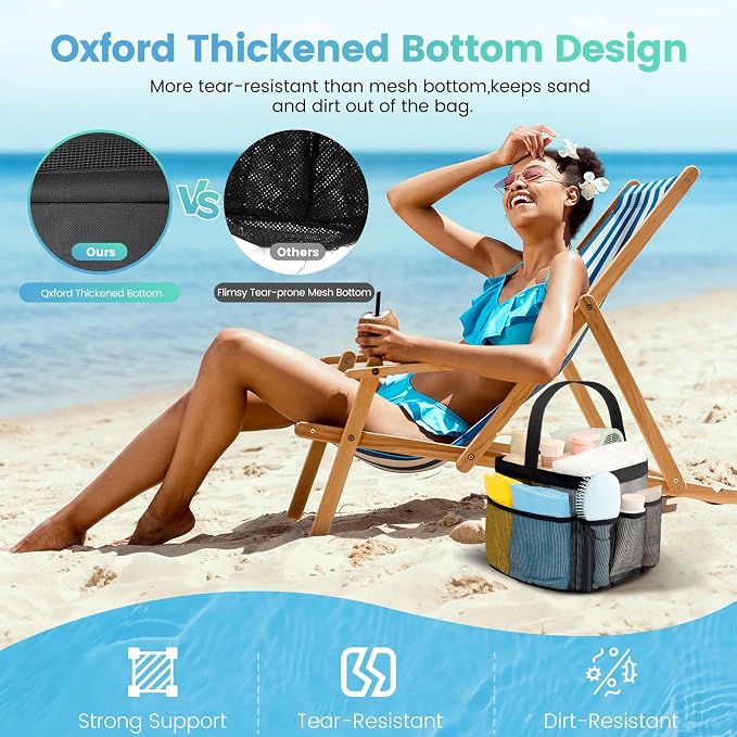 Mesh Shower Caddy Portable for College Dorm Room Essentials for Girls with 9 Pockets,Large-Capacity Shower Basket,Quick Dry Toiletry Tote Bag for Women,Outdoor Gym,Travel,Swim,Beach Camping Essentials