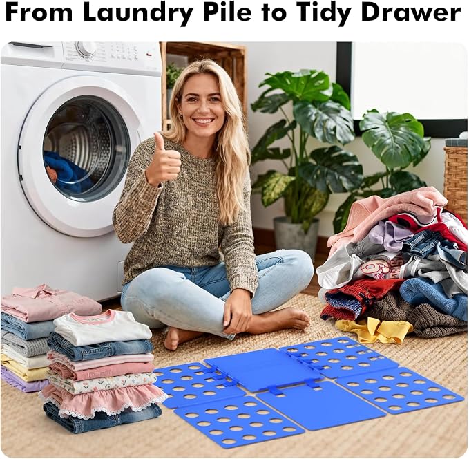 BoxLegend Shirt Folder Durable Shirt Folding Board Foldable for Adult & Kid | Tshirt Folder, Laundry Liners, Space-Saving, Store-Perfect Folds, Get Kids Involved