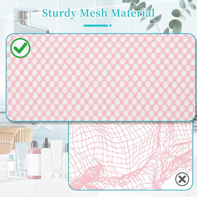 Hanging Shower Caddy Portable - Travel Toiletry Bag for Men & Women, Large Capacity Caddy Dorm Basket, Quick Dry Toiletry Tote Bag with Stain Resistant Bottom for Bathroom, Beach, Camp, Gym - Pink
