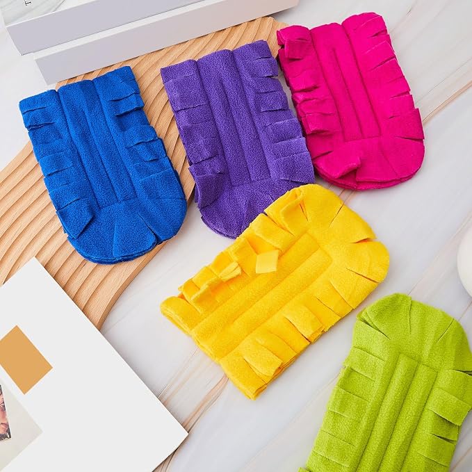 Zubebe 20 Pcs Duster Refill Reusable Fleece Duster Refills Feather Flat Dusters Multi Surface Washable Cleaning Pads Tools for Home, Blinds, Car, Pet, Furniture, Fans (Dark Color)