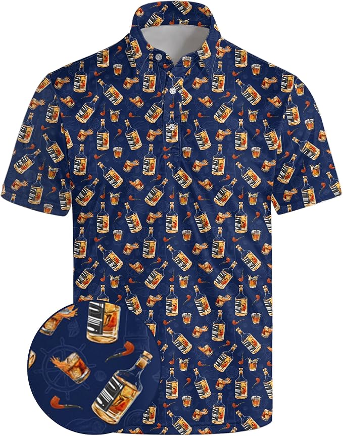Polo Shirts for Men Moisture Wicking Mens Polo Shirts Patriotic Shirts for Men