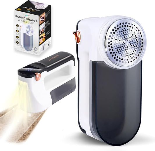 True & Tidy XL Rechargeable Fabric Shaver & Lint Remover w/Built-in Light