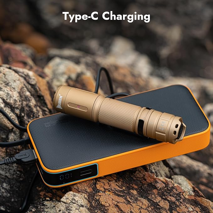 WUBEN C3 Flashlight 1200 High Lumens 6 Modes Rechargeable Flashlights | Super Bright IP68 Tactical Flashlight for Camping, Home, Emergency, Rescue, Hunting, Inspection, Repair, Tool Gifts for Men