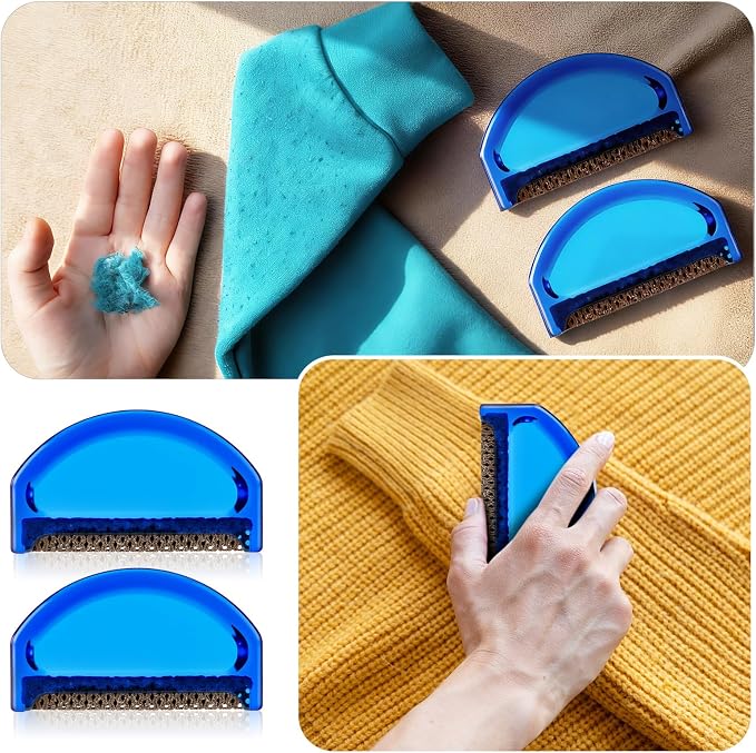 Boao 4 Pieces Sweater Combs to Remove Pilling Sweater Defuzzer Multi-Fabric Shaver Comb Wool Pilling Remover Pills, Fuzz from Clothes (Minimalist Modern)