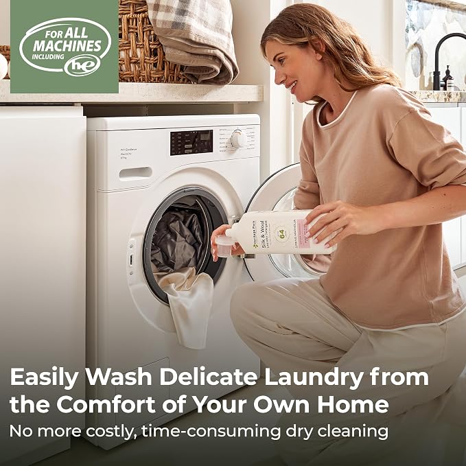 Heritage Park Silk & Wool Delicates Detergent - Spring Magnolia - Refill | EWG Verified & EPA Safer Choice - Enzyme-Free Liquid Detergent - Hypoallergenic, Dermatologist Tested, Gentle on Silk & Wool