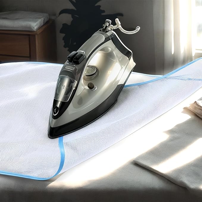 Pressing Cloth for Ironing, 2pcs Ironing Cloth to Protect Clothes Iron Mat Scorch Saving Mesh Insulation Pad for Sewing and Ironing Fabric Protector Tool, Blue(23.62x15.75in)