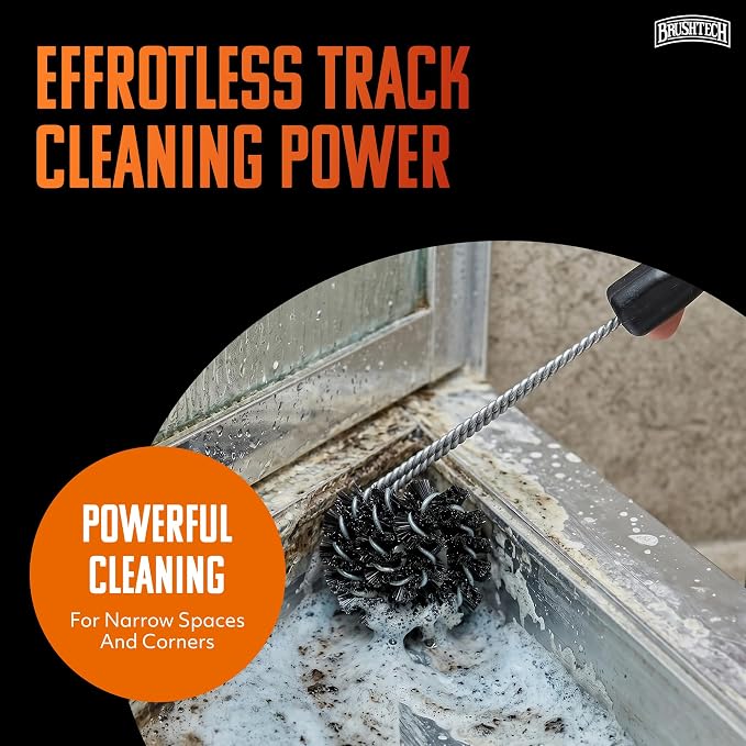 Brushtech Sliding Window and Shower Door Track Cleaner
