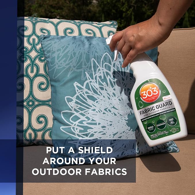 303 Fabric Guard Water Repellent for Outdoor Fabrics, 16 oz | Restores water and stain resistance on outdoor fabric, canvas, cushions, and upholstery.