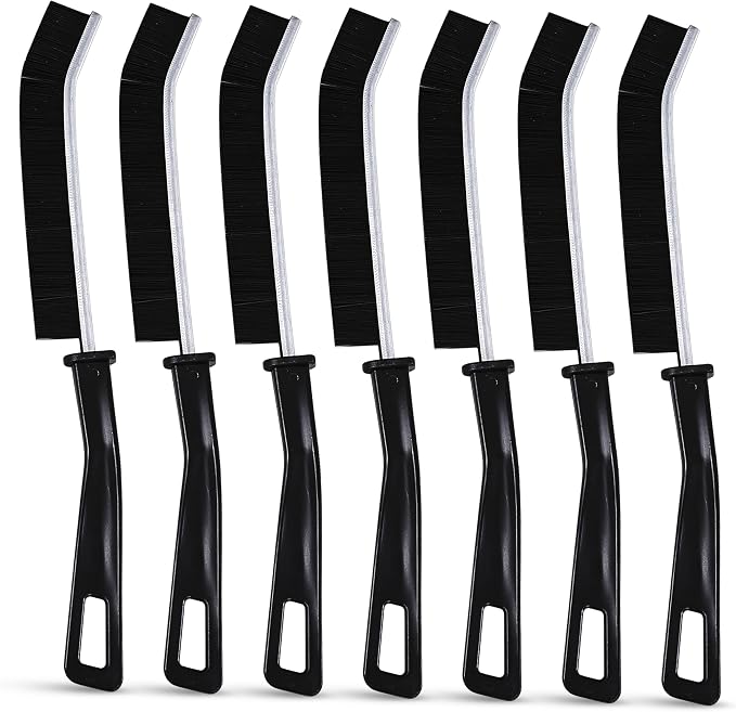 7Pcs Crevice Cleaning Brush, Gap Brush for Cleaning Hard Bristle Cleaning Tools for Baseboard Mesh Screen Sliding Door Track, Bathroom, Shower, Window, Household Use Scrub Brushes for Deep Cleaning