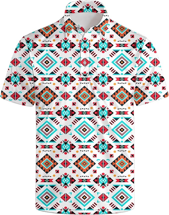 Polo Shirts for Men Moisture Wicking Mens Polo Shirts Patriotic Shirts for Men
