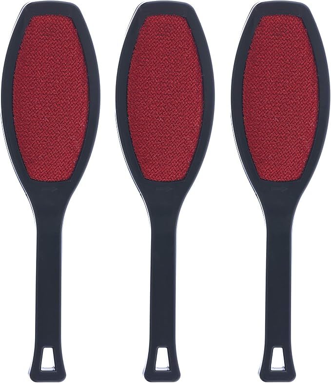 Superio Suede Lint Brush Magic Remover for Clothes, Double Sided Garment Brush, Soft Bristles, Portable Trap Tool Removes Pet Hair, Dust from Carpet, Hats, Wool Suit, Suede Couch, 3