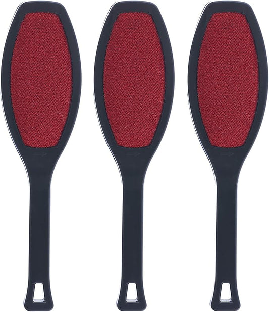 Superio Suede Lint Brush Magic Remover for Clothes, Double Sided Garment Brush, Soft Bristles, Portable Trap Tool Removes Pet Hair, Dust from Carpet, Hats, Wool Suit, Suede Couch, 3