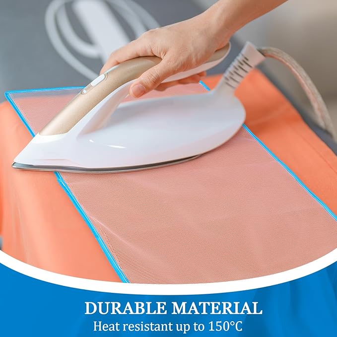 Hahafelt 5 Pcs Pressing Cloth for Ironing Heat Resistant Ironing Mesh Protector to Protective Delicate Fabrics Like Silk and Wool, 15.75 x 23.62 Inches