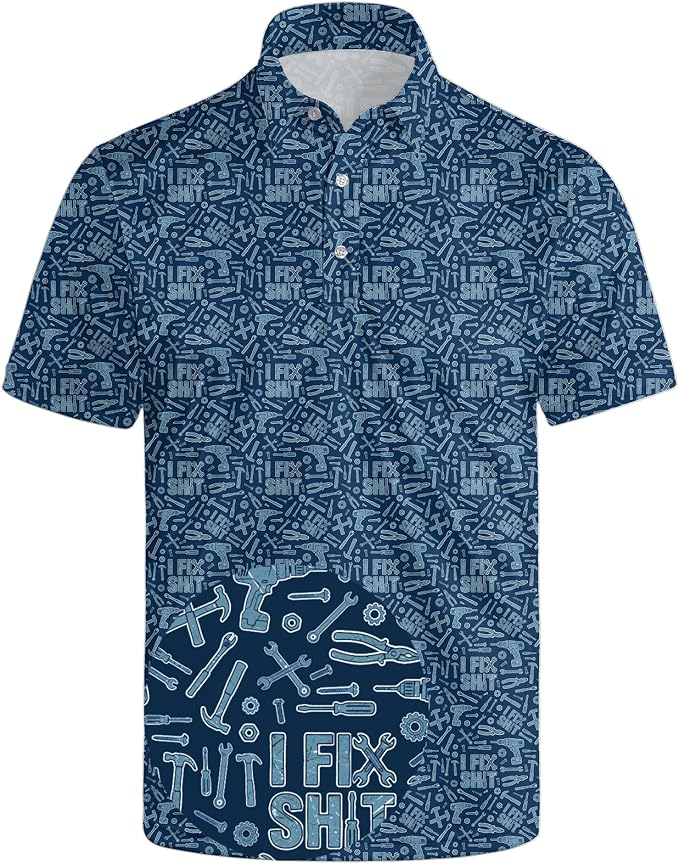 Polo Shirts for Men Moisture Wicking Mens Polo Shirts Patriotic Shirts for Men