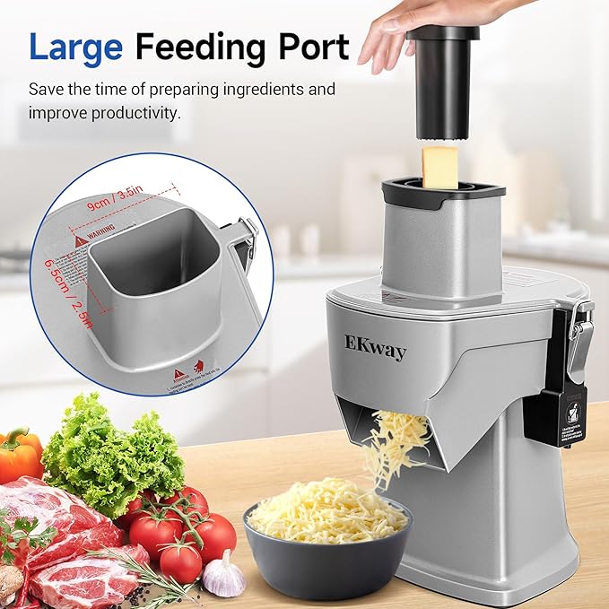 Commercial Vegetable Chopper 4 in 1 Vegetable Slicer Food Processor for Slicing Shredding Dicing and Slitting, with Cut-Resistant Gloves, for Commercial and Home Use 200W 110V