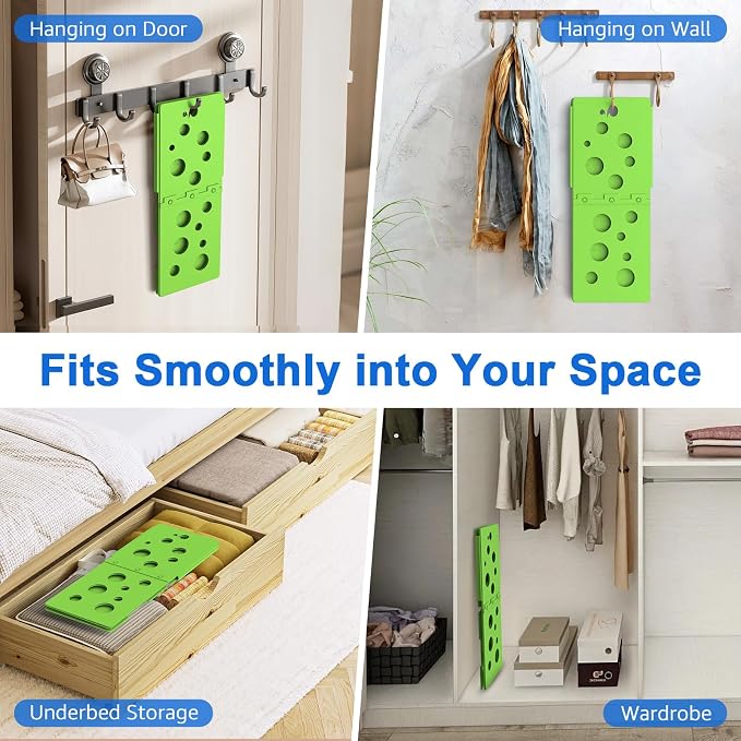 BoxLegend V5 Shirt Folding Board Tshirt Clothes Folder Green | Laundry Folder,For Adults and Kids,Durable,For Closet Organizer,Laundry Sorter and Liner