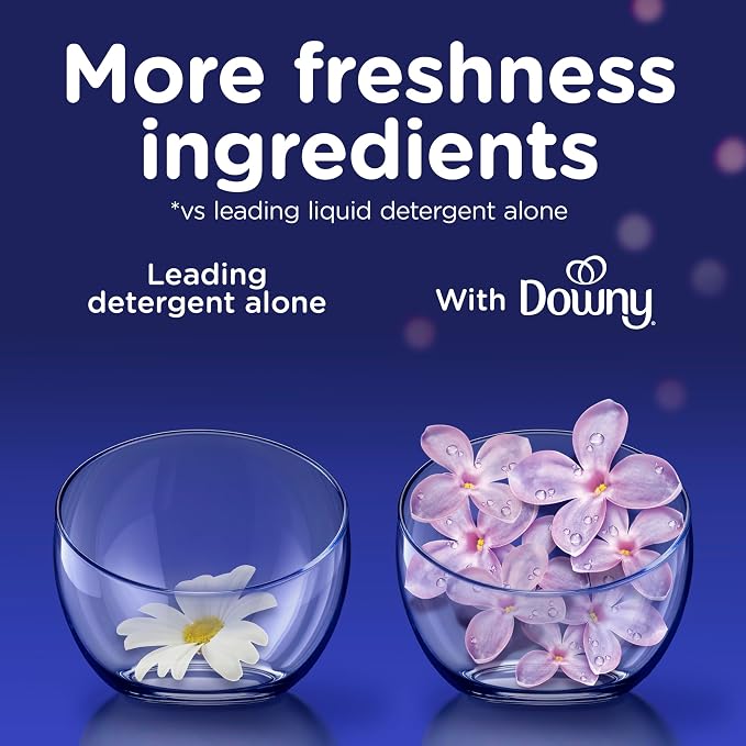 Downy Ultra Soft Fabric Softener Liquid, Calm, Lavender and Vanilla Bean, 56 fl oz, 83 Loads