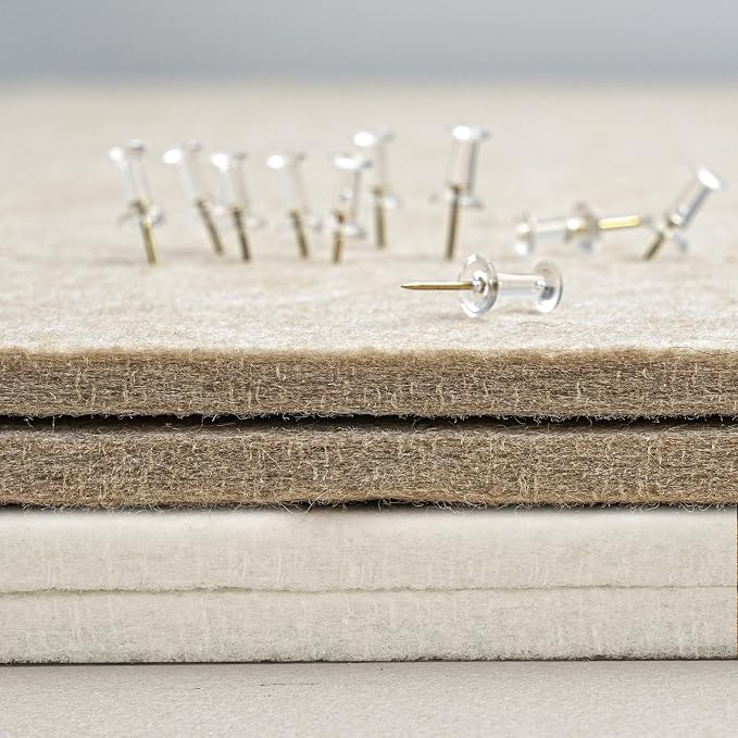 Felt Bulletin Board 48x36 inches, Decorative Pin Board for Home & Office | Cork Board Alternative for Wall with Push Pins, Display Mood Board for Photos, Notes & Reminders