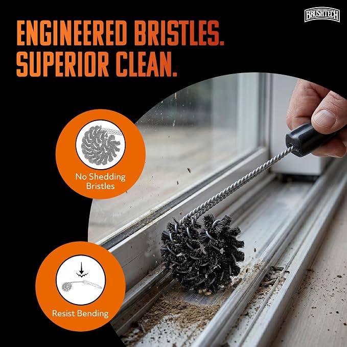 Brushtech Sliding Window and Shower Door Track Cleaner