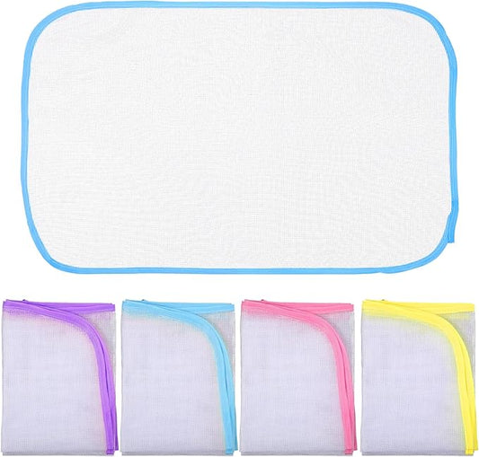 4 Pack Pressing Cloth for Ironing, Ironing Cloths to Protect Clothes Pressings Cloth, Durable Iron Clothes Protector for Ironings, Polyester Mesh Iron Pressing Mat for Easy Irons Sewing
