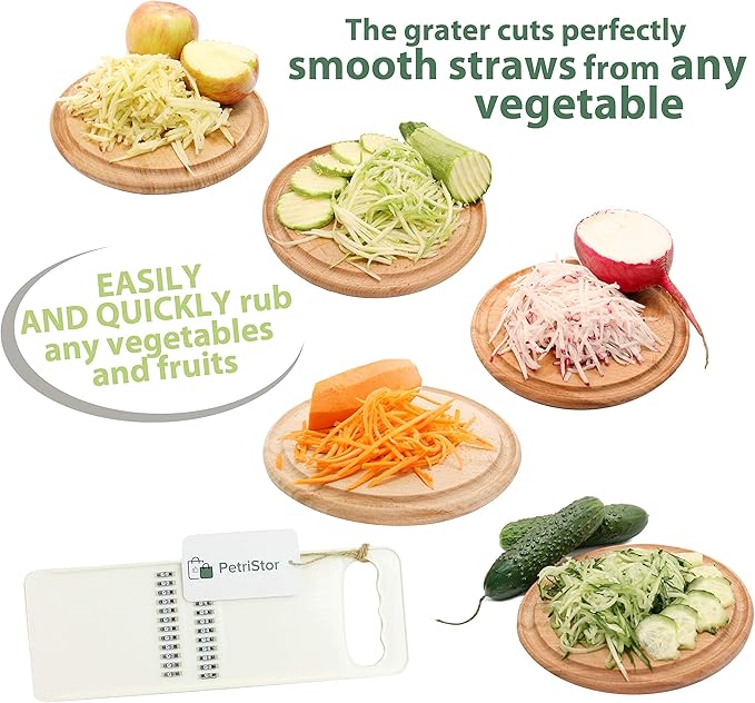 KOREAN CARROT GRATER SALAD White - GRATER SLICER - Chopper Vegetable - Knife Korean Carrot - Slicer Kitchen Food - Slicer Carrot - Mandoline Slicer for Kitchen - Slicer GRATER KOREAN