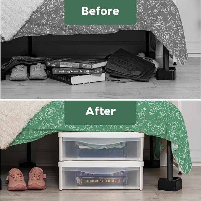 IRIS USA 2-Pack, 22 Qt. Under Bed Storage Bin with Sliding Drawer, White | Store seasonal clothing, shoes, blankets, linens and household essentials neatly under beds to maximize storage space