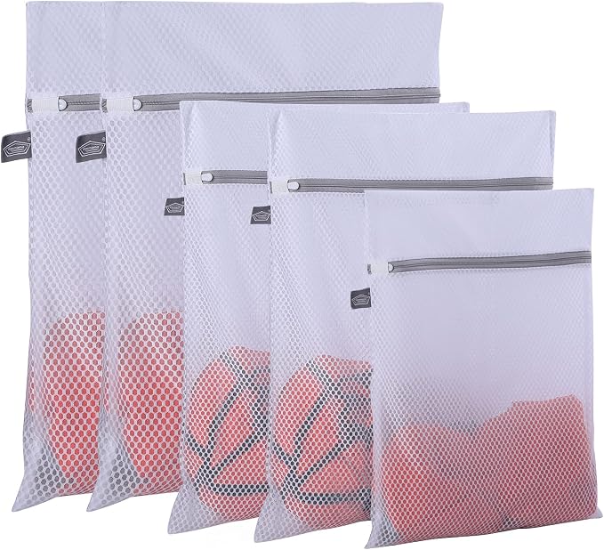 Laundry Bags Mesh Wash Bags, Lingerie Bags for Washing Delicates, 5pcs | Garment Bag for Washing Machine, Mesh Laundry Bags for Everyday Laundry, Tumble Dryer Safe, Honeycomb Mesh