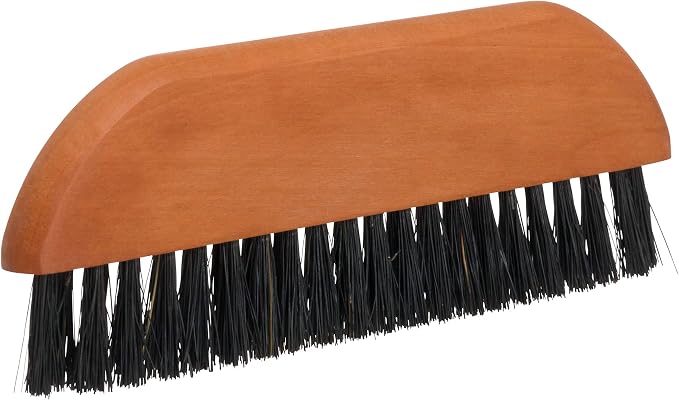 Redecker Natural Pig Bristle Pocket Clothes Brush with Oiled Pearwood Handle, 5-1/2 inches, Versatile Compact Hand Brush Removes Lint, Pilling and Debris from Garments, Made in Germany