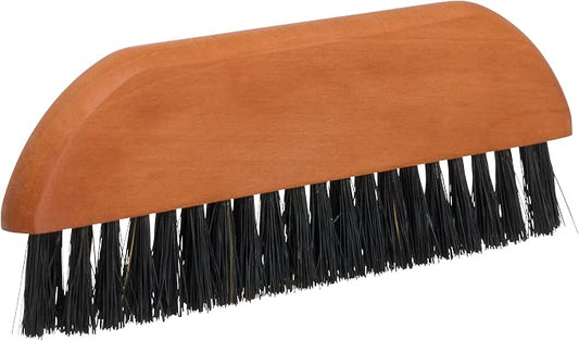 Redecker Natural Pig Bristle Pocket Clothes Brush with Oiled Pearwood Handle, 5-1/2 inches, Versatile Compact Hand Brush Removes Lint, Pilling and Debris from Garments, Made in Germany