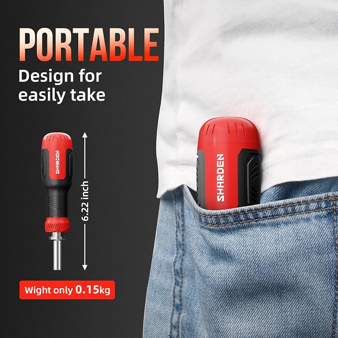 Multi ScrewDriver Set 26 in 1 All in One Adjustable Screw Driver | Telescoping Screw Driver with 12 Double Ended CRV Bits Phillips Slotted Torx Hex Portable Repair Kit for Home Bike Computer