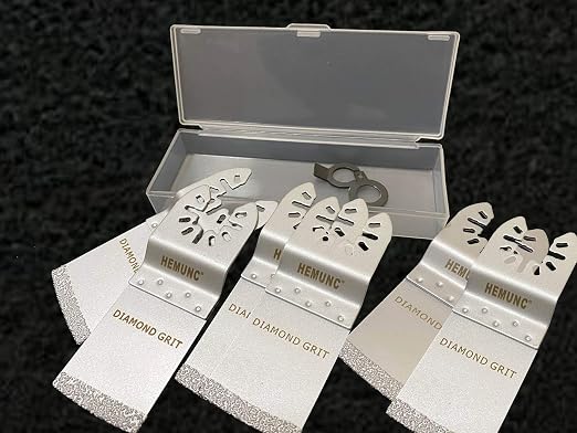 Oscillating Tool Blades, HEMUNC 6PCS Oscillating Multi Tool Diamond Saw Blades for Grout Removal, Flush Cut, Compatible with Dewalt Bosch Dremel Rockwell Makita Fein Multimaster Milwaukee and More