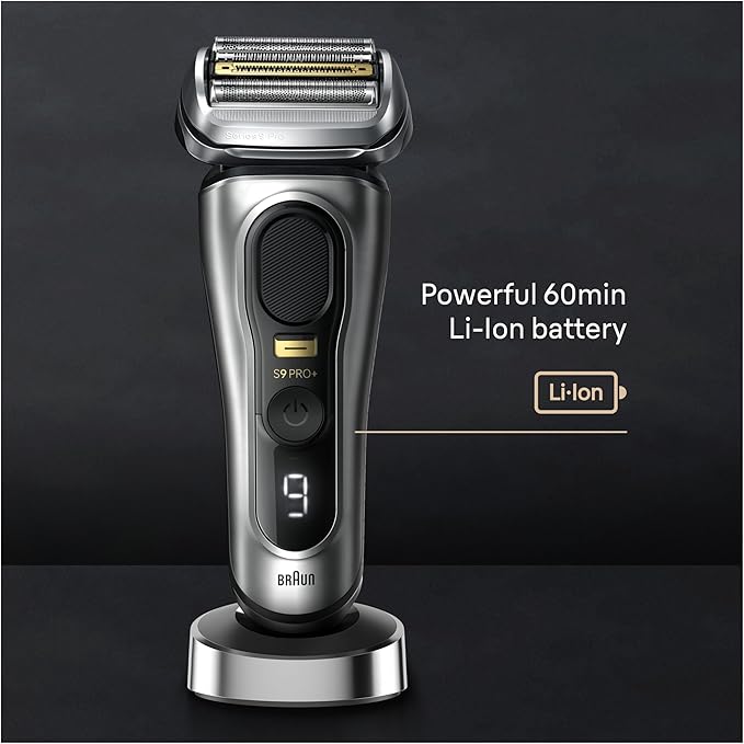 Braun Series 9 PRO+ Electric Razor for Men, 5 Pro Shave Elements & Precision Long Hair Trimmer, 6in1 SmartCare Center, Wet & Dry Electric Shaver for Smooth Skin with 60min Battery Runtime, 9517s