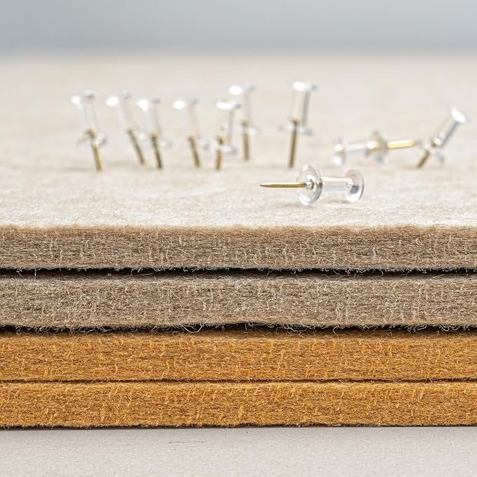 Felt Bulletin Board 60x36 inches, Decorative Pin Board for Home & Office | Cork Board Alternative for Wall with Push Pins, Display Mood Board for Photos, Notes & Reminders