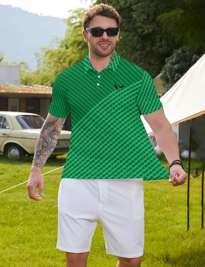 Polo Shirts for Men Moisture Wicking Mens Polo Shirts Patriotic Shirts for Men