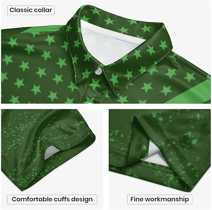 Polo Shirts for Men Moisture Wicking Mens Polo Shirts Patriotic Shirts for Men