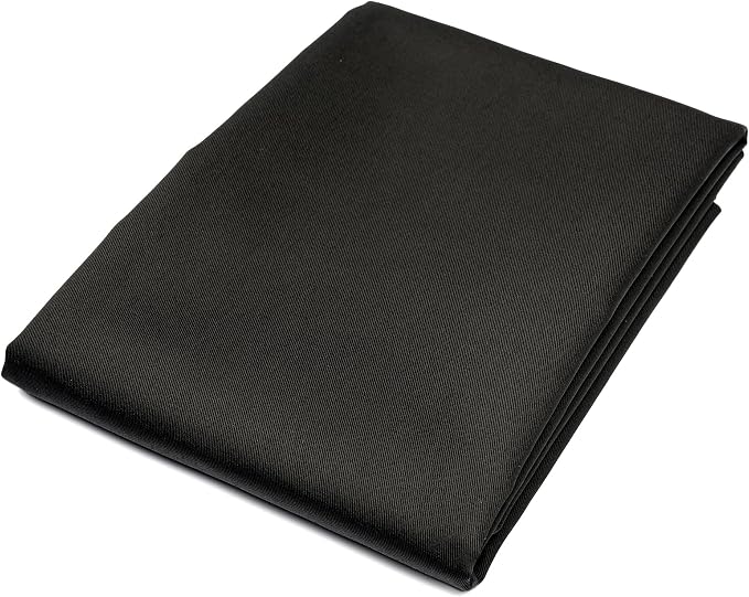 Pico Textiles 5 Yard Bolt Black Poly Cotton Twill Fabric | 60" Wide, 65% Polyester / 35% Cotton, Medium Weight, Perfect for Pants, Jackets, Skirts and Work Uniforms, Sold by the Yard