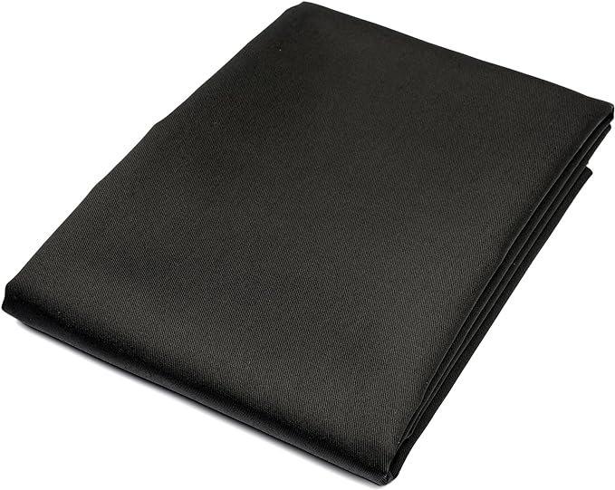 Pico Textiles 6 Yards Bolt Black Poly Cotton Twill Fabric - 65% Polyester 35% Cotton - 60" Wide - Sold by The Yard - for Pants, Jackets, Skirts, Upholstery, & Work Uniforms