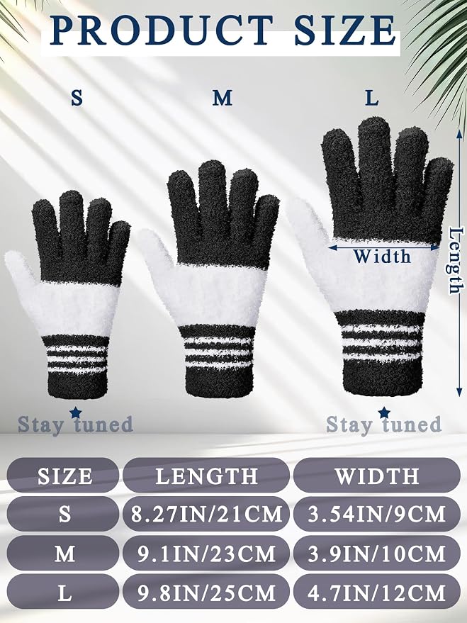 Patelai 3 Pairs Microfiber Plant Dusting Gloves Leaf Cleaning Gloves for Indoor Plants, Blinds, Furniture, House (Black,Dark Blue,Gray,Medium)
