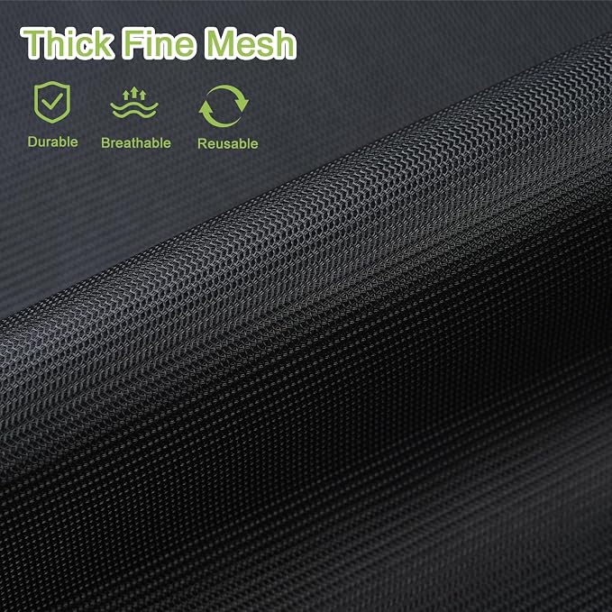 OTraki 2 Pack Durable Laundry Bags with Zipper 20 x 24 Inch, Black | Breathable Mesh Delicates Bag for Washing Machine Travel Large Wash Bags for Bra Sock Underwear Lingerie Blouse, Don't Drying