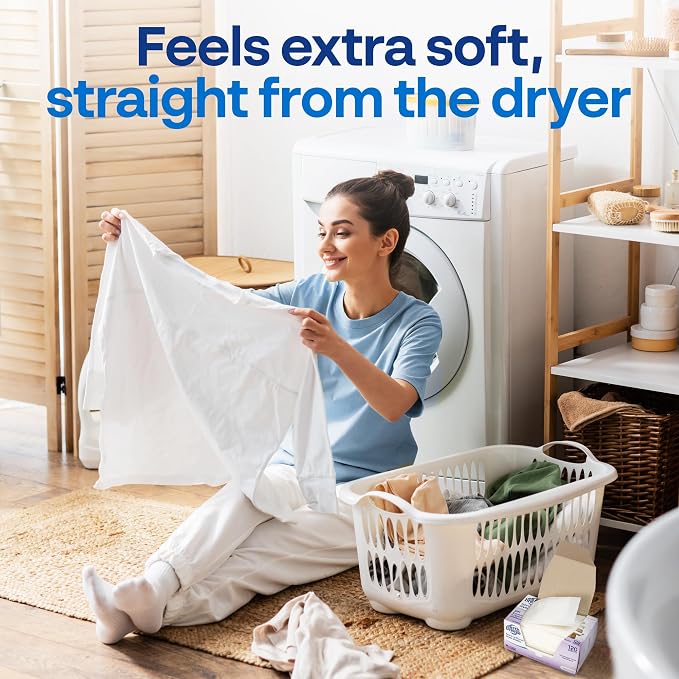 Earth Breeze Fabric Softener Dryer Sheets Lavender (2 Pack) | Hypoallergenic, No Harsh Chemicals, Safe Ingredients – Soft Clothes – Static Cling & Wrinkle Reducer – Gentle Fabric Care