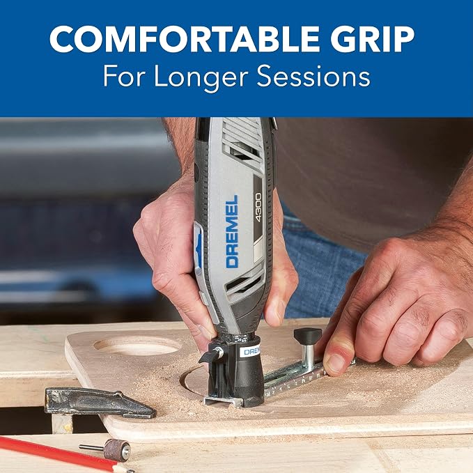 Dremel 4300-5/40 Rotary Tool Kit with LED Light - 5 Attachments & 40 Accessories - Ideal for Grinding, Cutting, Wood Carving, Sanding, and Engraving