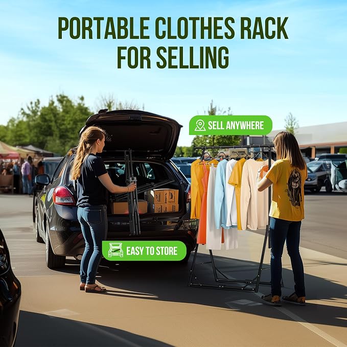 MAXLEAD HOME Clothes Rack Foldable Clothing Rack, 64.5''H Collapsible Garment Rack with 4 levels Adjustable Height, Portable Coat Rack for Travel, Camping, Drying, RV, Indoor, Outdoor, Easy Assemble | 64.5''H Collapsible Garment Rack Portable Coat Rack...