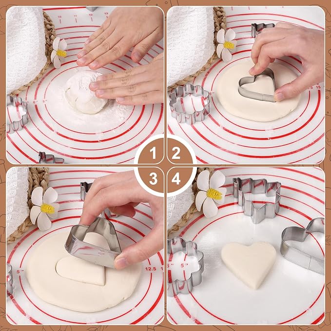 GWHOLE 26 Pcs Cookie Cutter Set, Mini Animal Unicorn Classic Shape Cookie Cutters for Kids Christmas Winter Holiday