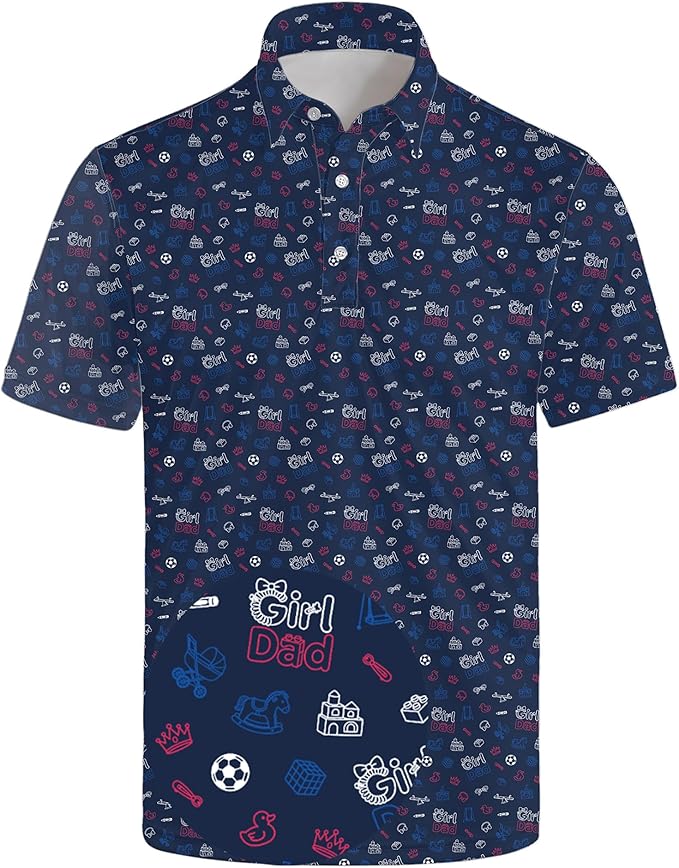 Polo Shirts for Men Moisture Wicking Mens Polo Shirts Patriotic Shirts for Men