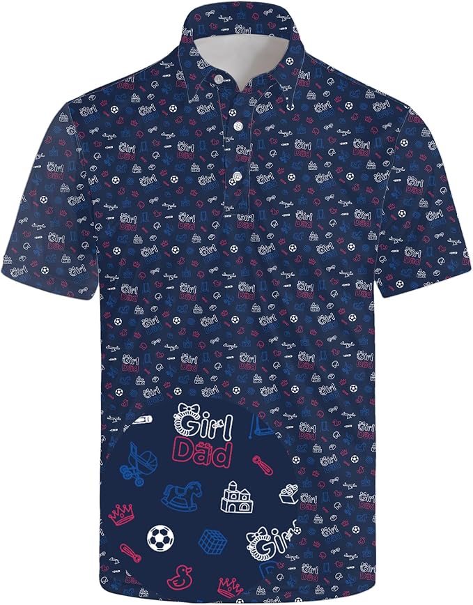 Polo Shirts for Men Moisture Wicking Mens Polo Shirts Patriotic Shirts for Men