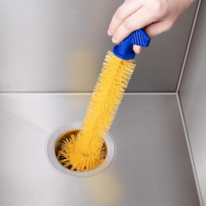 Mr. Scrappy Universal Garbage Disposal Brush, Sturdy Grip Handle, 11-Inches,Yellow