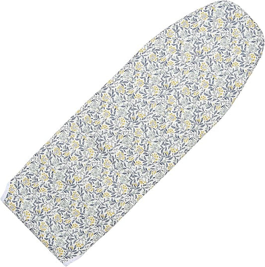 Seiritex Over the Door Ironing Board Cover 14 x 42 inch, Thick Padding and Heat Reflective with Hook and Loop Fasteners, 3 Layers Iron Board Cover (Flora)